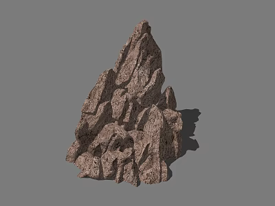 Natural Rock Formation With Rough Texture And Irregular Shape 3d model