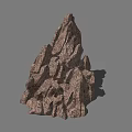 Natural Rock Formation With Rough Texture And Irregular Shape 3d model