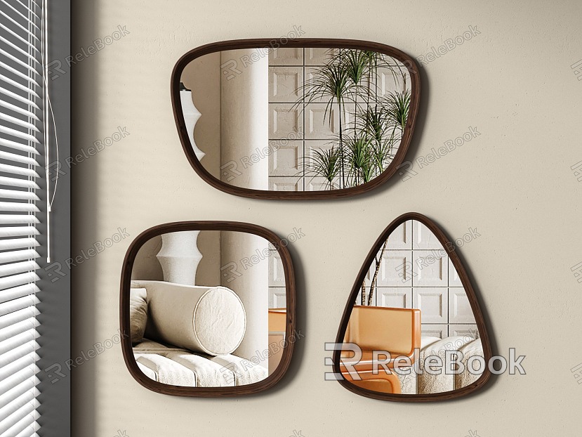 Modern mirror makeup mirror model