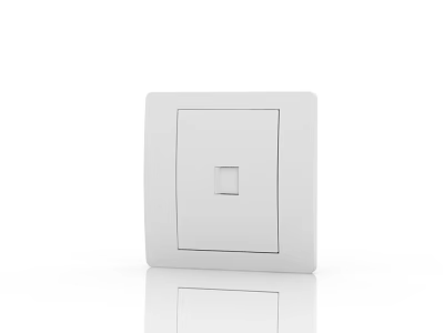 Modern White Electrical Wall Switch For Home Daily Use Appliance 3d model