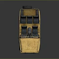 Vintage Yellow Open Top Military Vehicle with Rugged Off Road Exterior Design