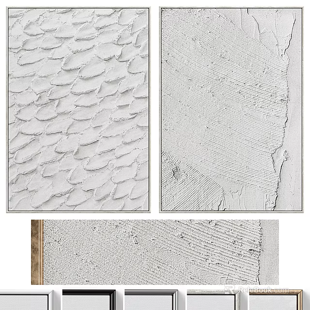 Various Decorative Wall Texture Samples With Diverse Patterns For Interior Design 3d model 