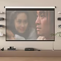 Projection Monitoring System Featuring Large Projection Screen Multiple Surveillance Cameras And HD Video