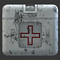 White Medical Equipment Storage Case With Red Cross And Portable Design
