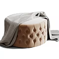 Modern sofa stool combination 3d model