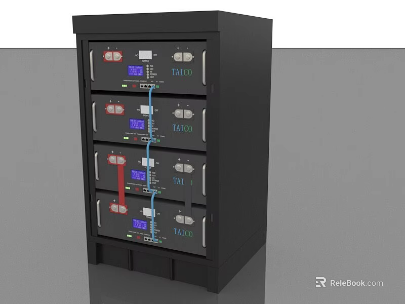 Black Talon Computer Rack Mount Equipment With Multiple Modules Display Screens And Control Panels 3d model 