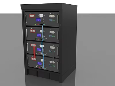 Black Talon Computer Rack Mount Equipment With Multiple Modules Display Screens And Control Panels 3d model