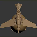 Ancient Golden Weapon Helmet Featuring Intricate Bird Shaped Ornament And Historical Design