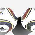 Adidas Footballs As Sports Equipment With Colorful Patterns And Brand Logo