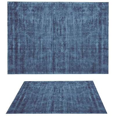 Modern Blue Square Rug With Textured Pattern For Modern Living Room Space 3d model