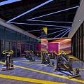 Industrial wind gym spinning 3d model