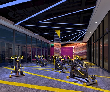 Industrial wind gym spinning 3d model