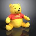 Winnie The Pooh Yellow Plush Toy With Red T shirt For Daily Use