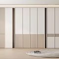 Modern Minimalist Wardrobe Interior Design With Sliding Doors And White Light Wood Panels