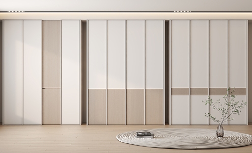 Modern Wardrobe Solid Wood Wardrobe 3d model