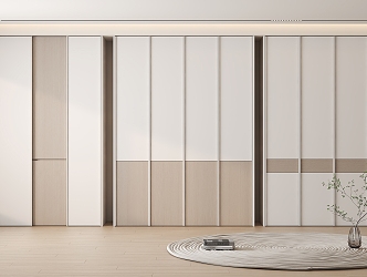 Modern Wardrobe Solid Wood Wardrobe 3d model