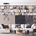 Modern sofa coffee table combination 3d model