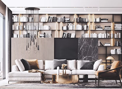 Modern sofa coffee table combination 3d model
