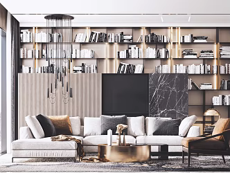 Modern sofa coffee table combination 3d model