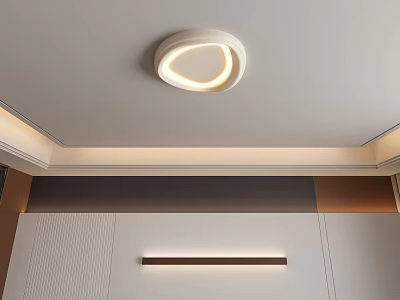 Sleek Modern Ceiling Light Featuring Soft LED Glow And Indoor Wall Decor 3d model