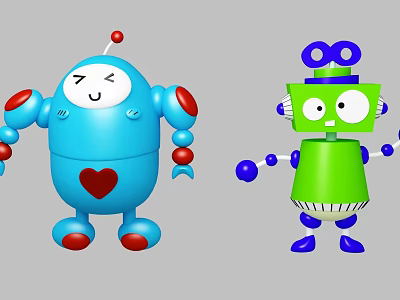 Robot Cartoon Robot Cartoon Characters 3d model