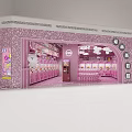 Cute Pink Indoor Playground Featuring Claw Machines and Sparkling Decor