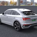 Stylish White Audi Sedan Featuring Modern Front Grille And LED Headlights 3d model