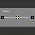 Omnibox Control Panel With White Surface Black Knobs Input Label And Yellow Indicator Light
