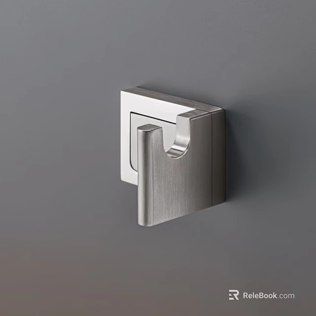 Minimalist Modern Stainless Steel Wall Hook With Sleek Design For Home Bathroom 3d model 