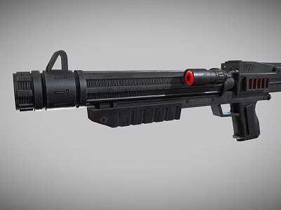 DC15S Star Wars Explosive Rifle Submachine Gun Semi-automatic Rifle Machine Gun Low Face Number Low Model Simple Model Game Sub-era Movie and TV Level 3d model