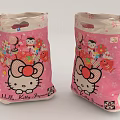 Pink Hello Kitty Dream Themed Bags With Cute Cartoon Character Prints And Reusable Design
