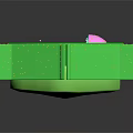 Colorful Organ And Hair Structure Model In Green Hexagonal Container