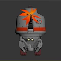 Robotic Military Vehicle With Firing Cannon Flame 07-10 Red Stripe Tracks And Mechanical Legs