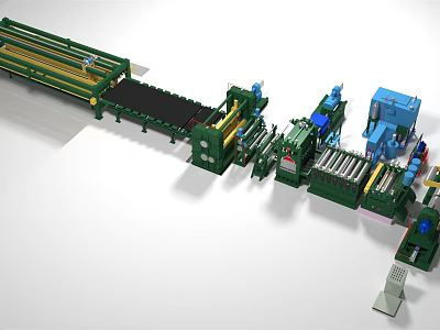 Advanced Industrial Equipment Production Line Featuring Conveyor Belts And Mechanical Components 3d model