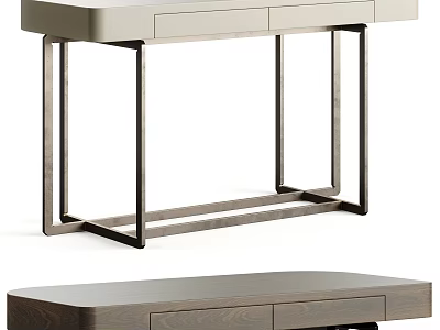 Modern Dresser Interior Design With Light And Dark Countertops And Metal Frame Legs 3d model