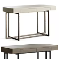 Modern Dresser Interior Design With Light And Dark Countertops And Metal Frame Legs