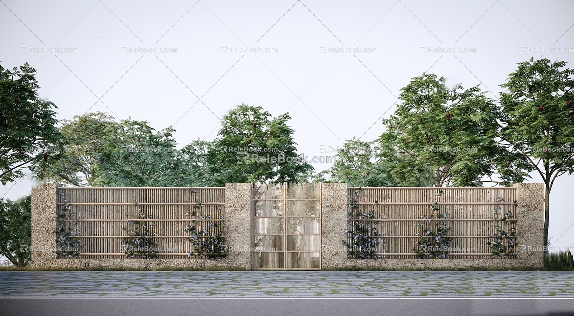 Country fence 3d model