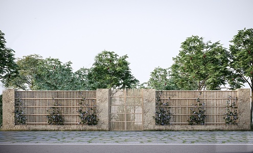 Country fence 3d model