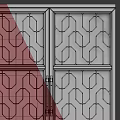 Geometric Patterned Glass Door Display Cabinets With Glassware And Decorative Items