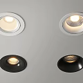 Modern Recessed LED Downlights And Spotlights With White Black Ceiling Lighting Fixtures