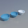 Three Piece Blue And White Draining Bowls Dinnerware Set For Kitchen