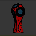 Unique Modern Red Black Decorative Furniture With Blue Illuminated Round Design