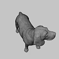 Game Movie Character Beagle Dog 3D Model Standing Pose Brown Black White Fur