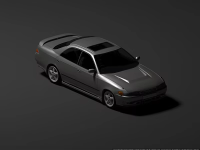 Silver Sedan Car With Sleek Exterior Design And Silver Alloy Wheels 3d model