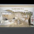 CLASSY KISS Milk Tea Shop Modern Interior Design With Counter Tables Chairs And Decorations
