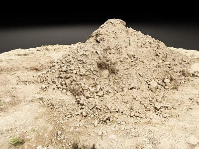 Soil pile soil ground 3d model