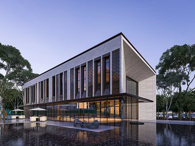 Modern Sales Office Building Sales Department 3d model