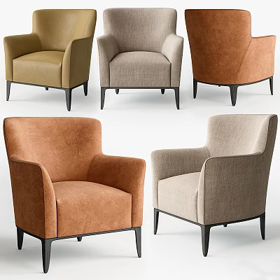 Modern Accent Chairs With Comfortable Design And Multiple Color Options For Living Room 3d model