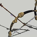 Bow and arrow weapon 3d model