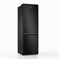 Sleek Modern Kitchen Appliances Including Refrigerator Microwave And Oven With Black Silver Design